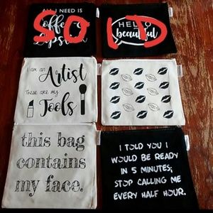 Canvas cosmetic bags